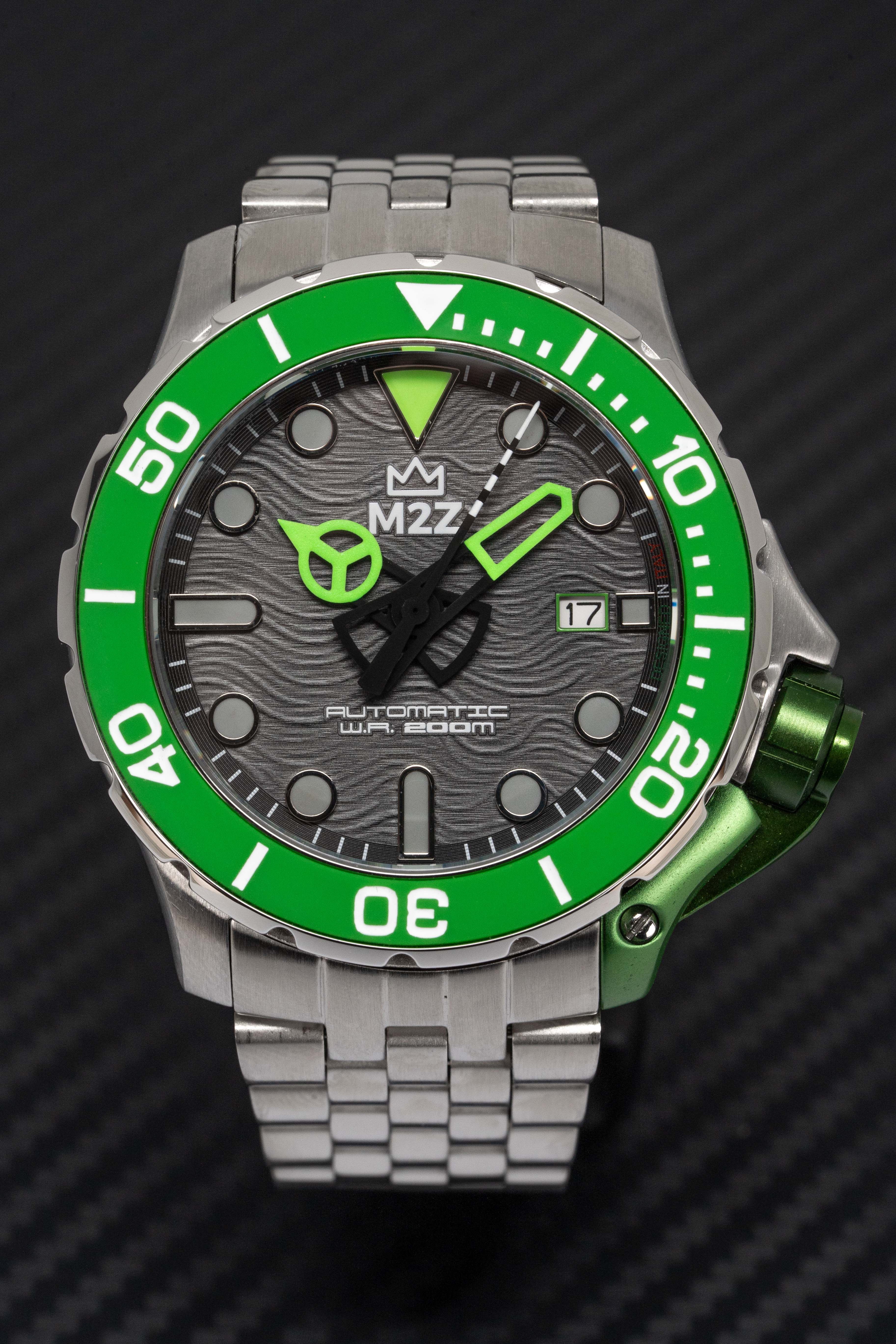 M2Z Men's Watch Diver 200 Bracelet Green