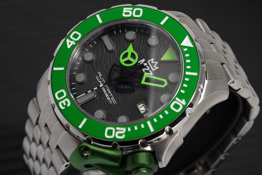 M2Z Men's Watch Diver 200 Bracelet Green
