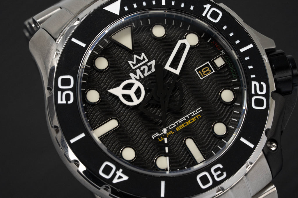 M2Z Men's Watch Diver 200 Bracelet Black