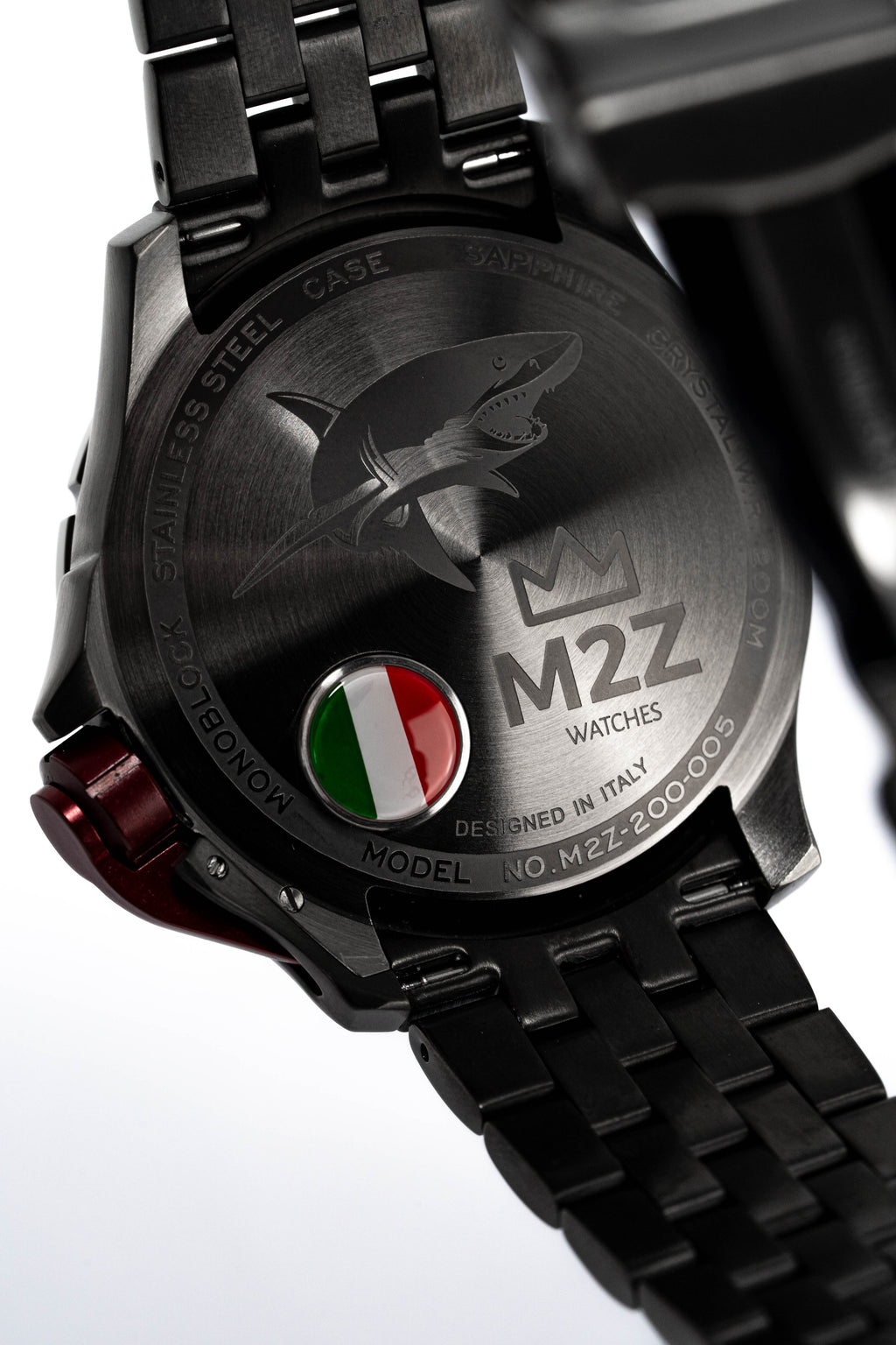 M2Z Men's Watch Diver 200 Plated Bracelet Black