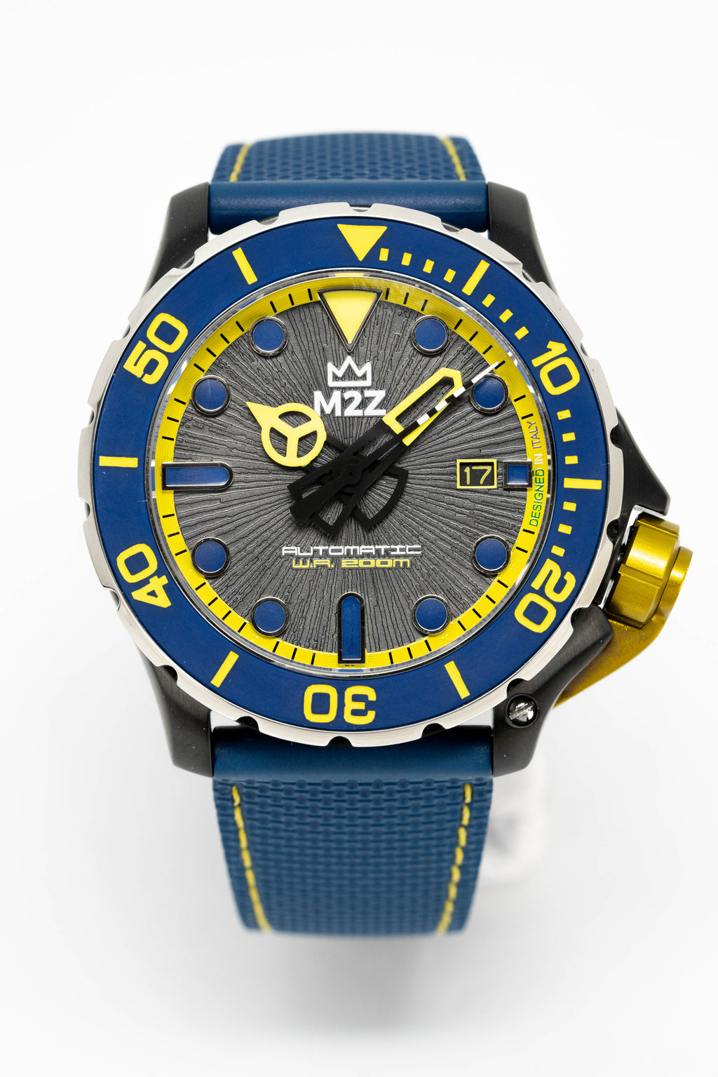 M2Z Men's Watch Diver 200 Blue/Yellow