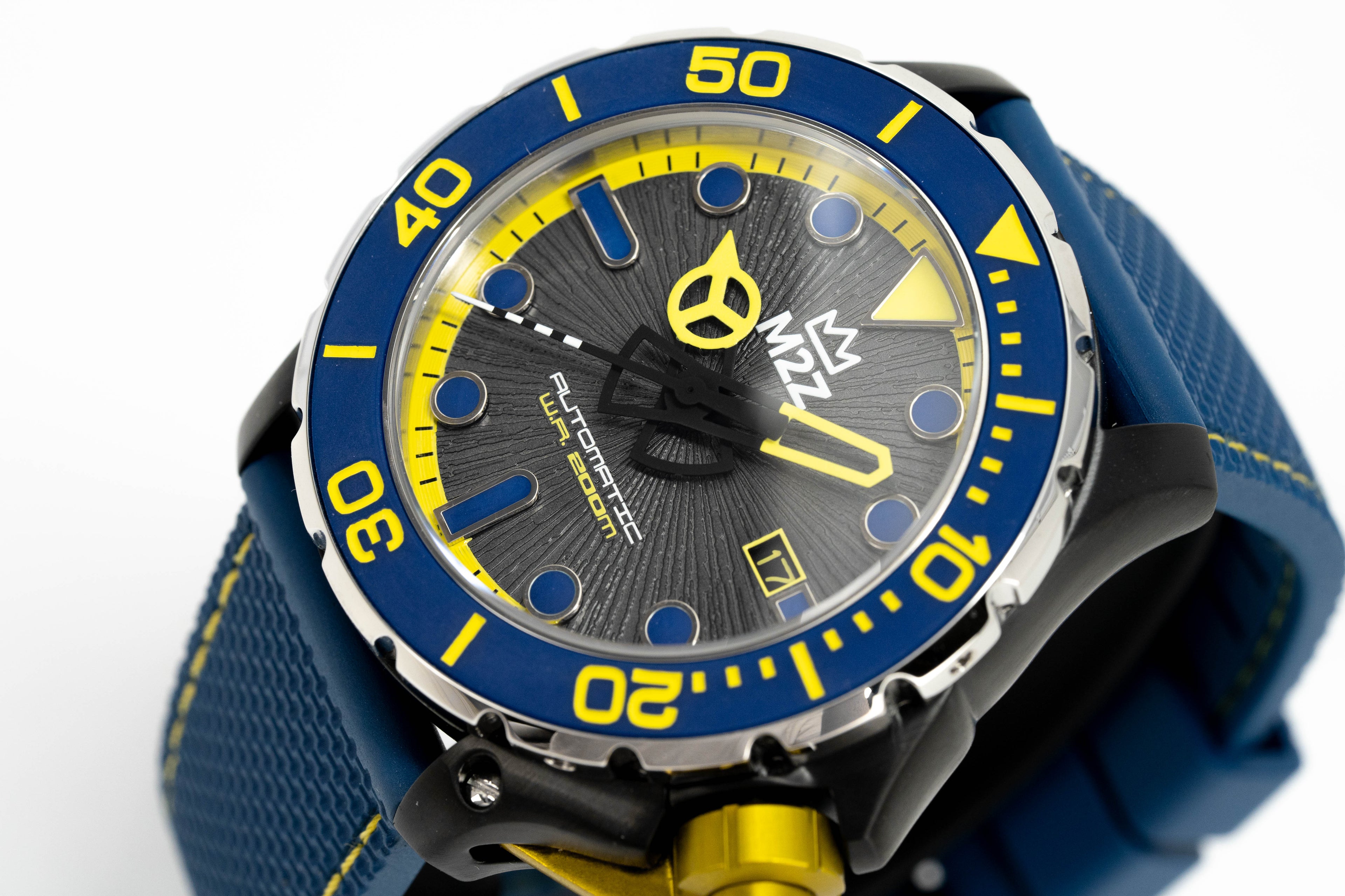 M2Z Men's Watch Diver 200 Blue/Yellow