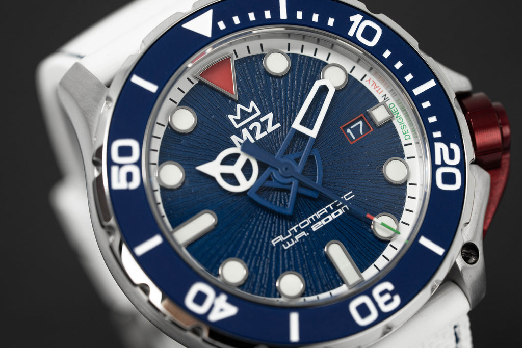 M2Z Men's Watch Diver 200 Blue/White