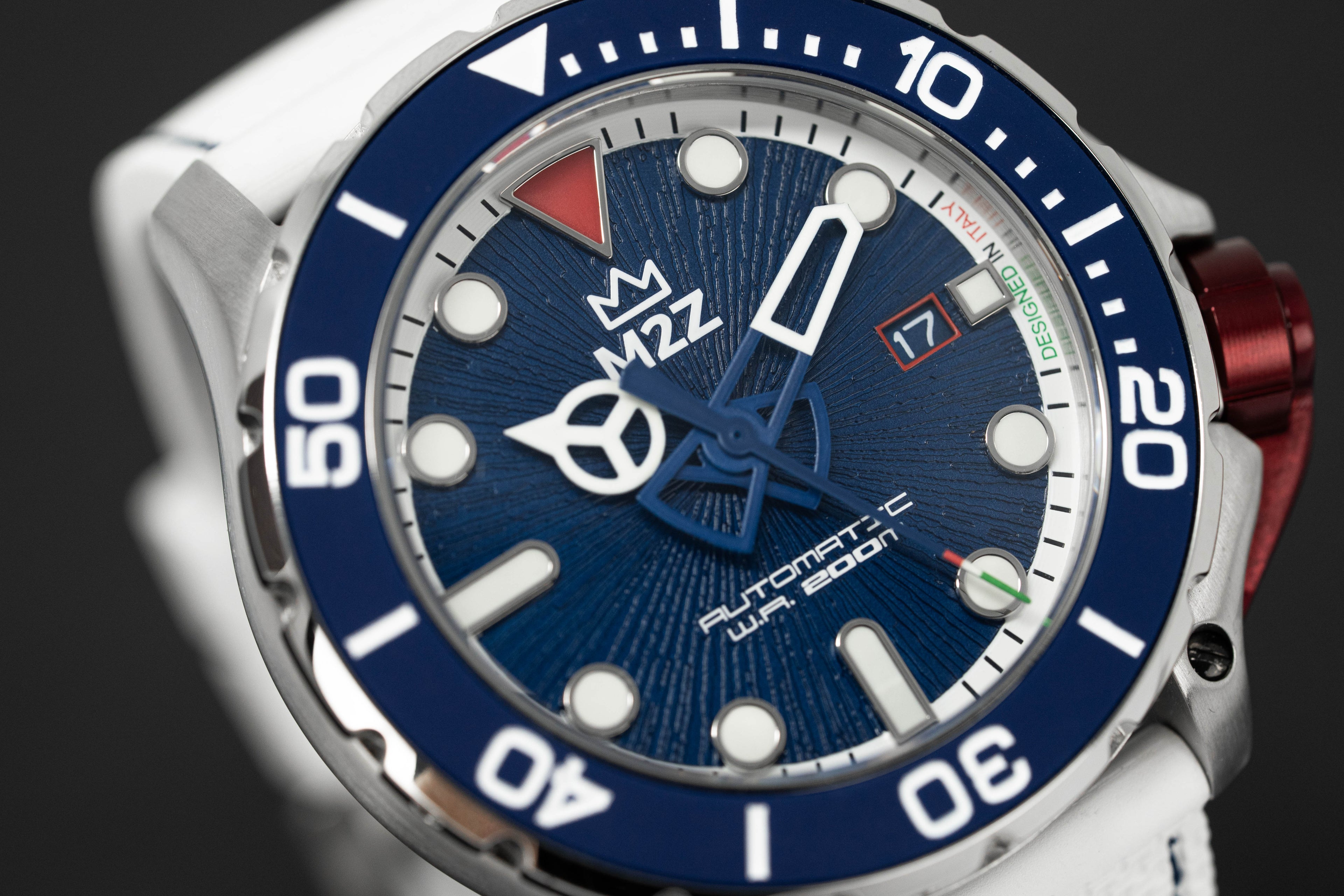 M2Z Men's Watch Diver 200 Blue/White