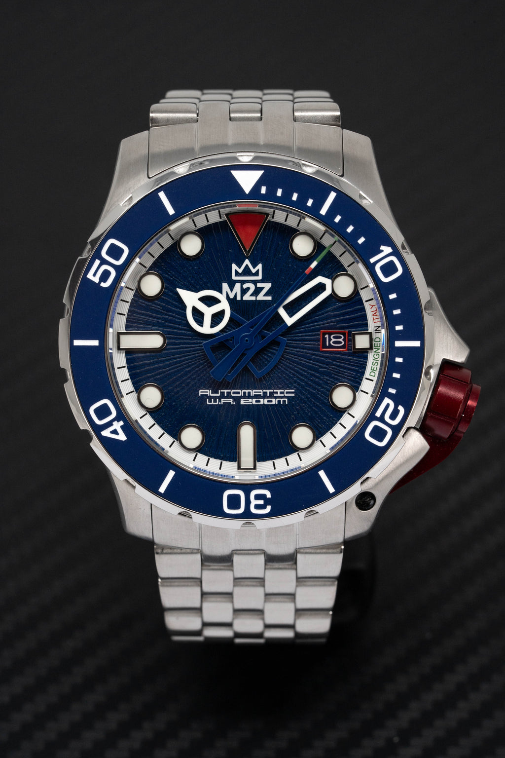 M2Z Men's Watch Diver 200 Bracelet Blue