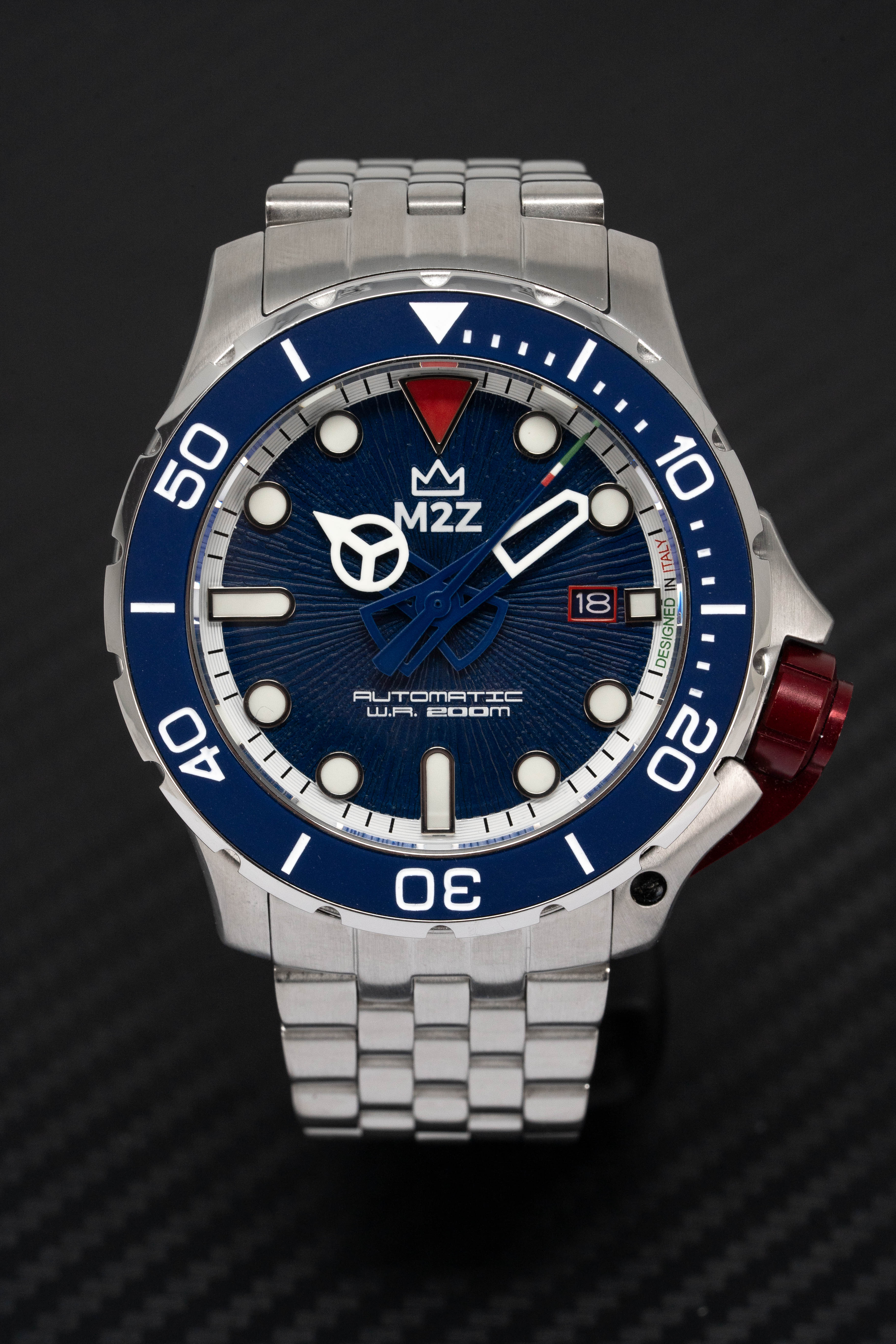 M2Z Men's Watch Diver 200 Bracelet Blue
