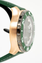 M2Z Men's Watch Diver 200 Green/Rose Gold