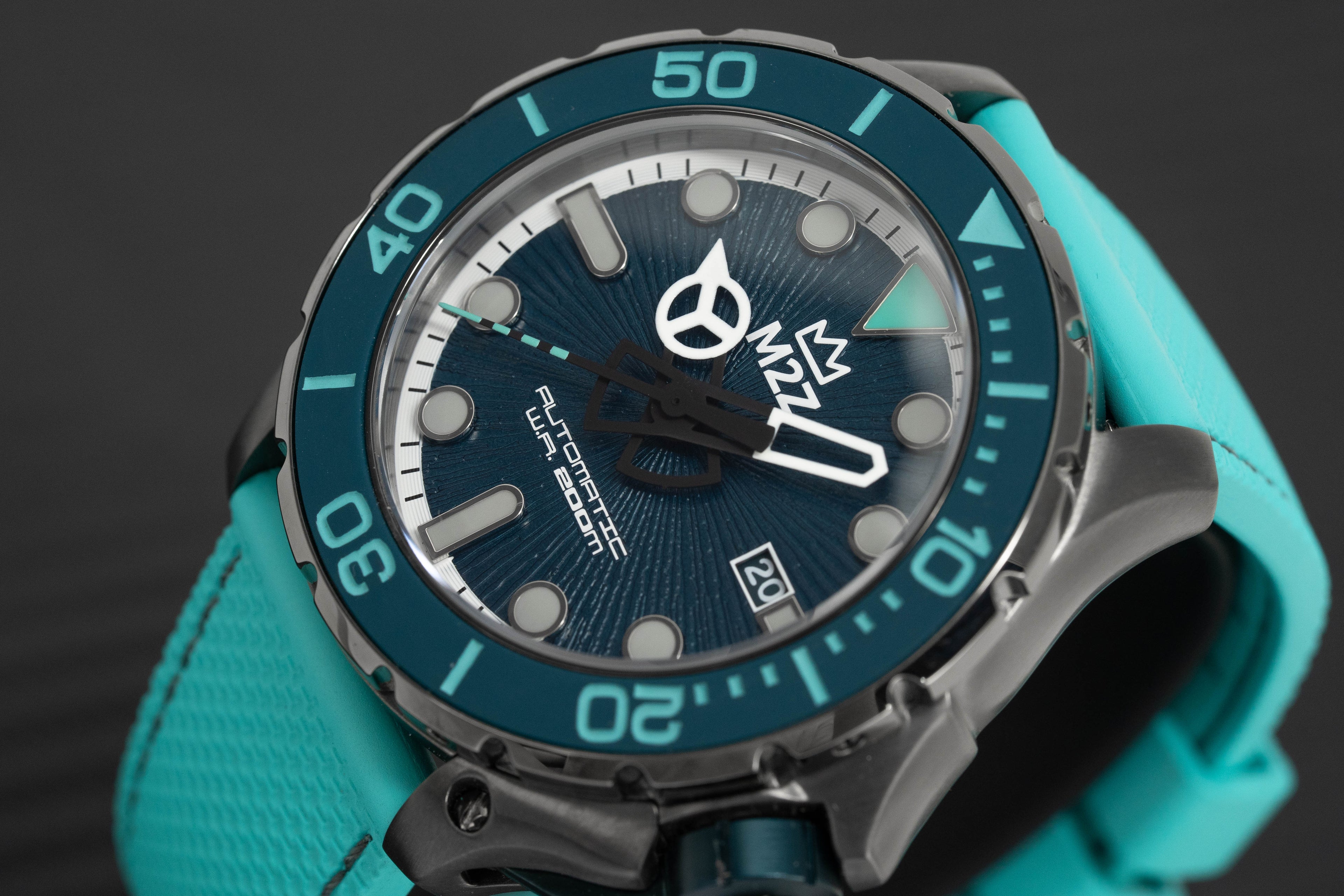 M2Z Men's Watch Diver 200 Teal