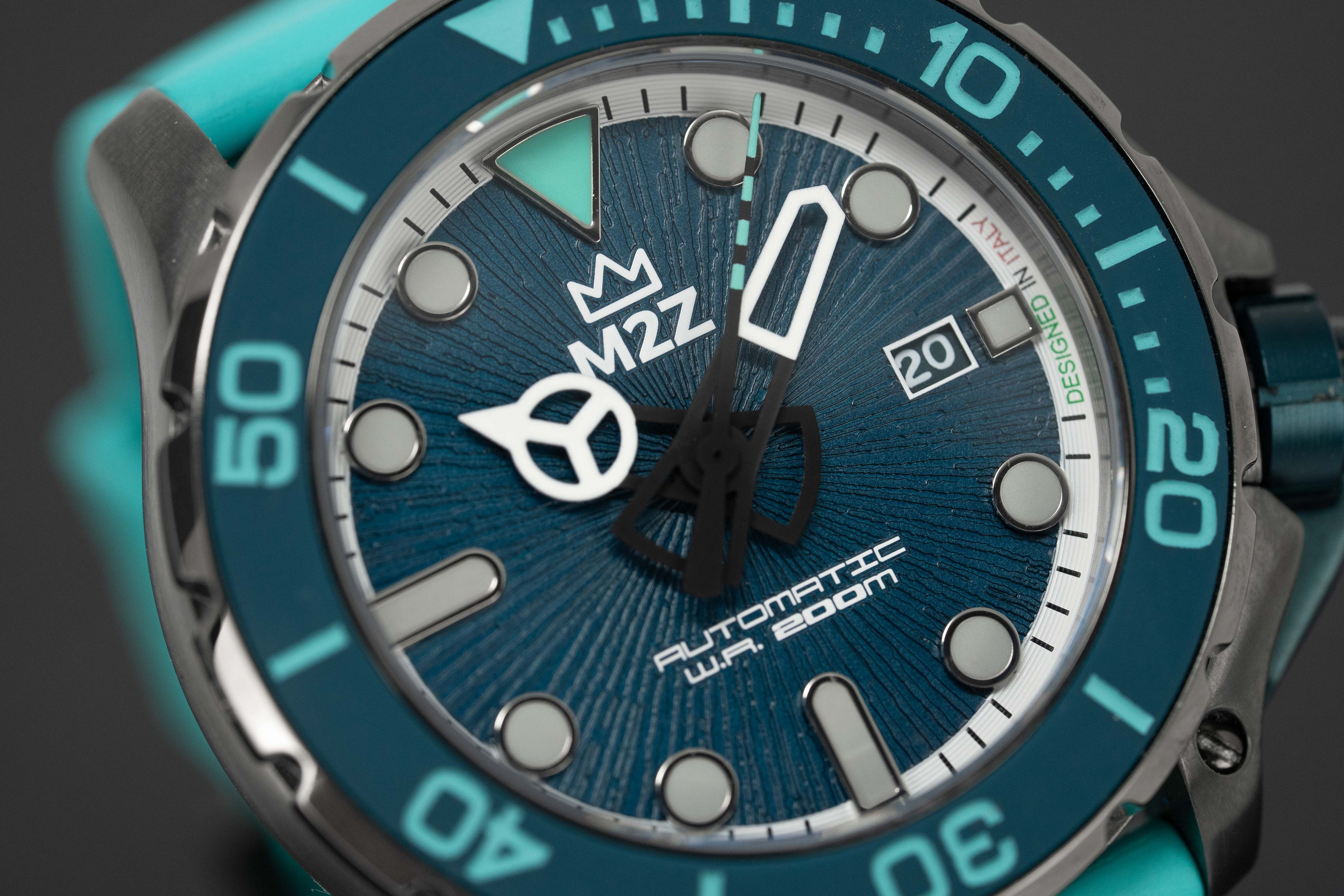M2Z Men's Watch Diver 200 Teal