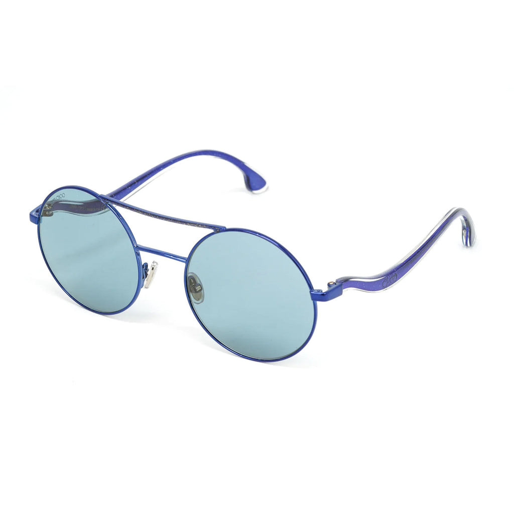 Jimmy Choo Women's Sunglasses Round Browline Blue