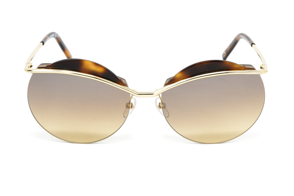 Marc Jacobs Women's Gold Round Sunglasses Brown Tortoise