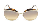 Marc Jacobs Women's Gold Round Sunglasses Brown Tortoise