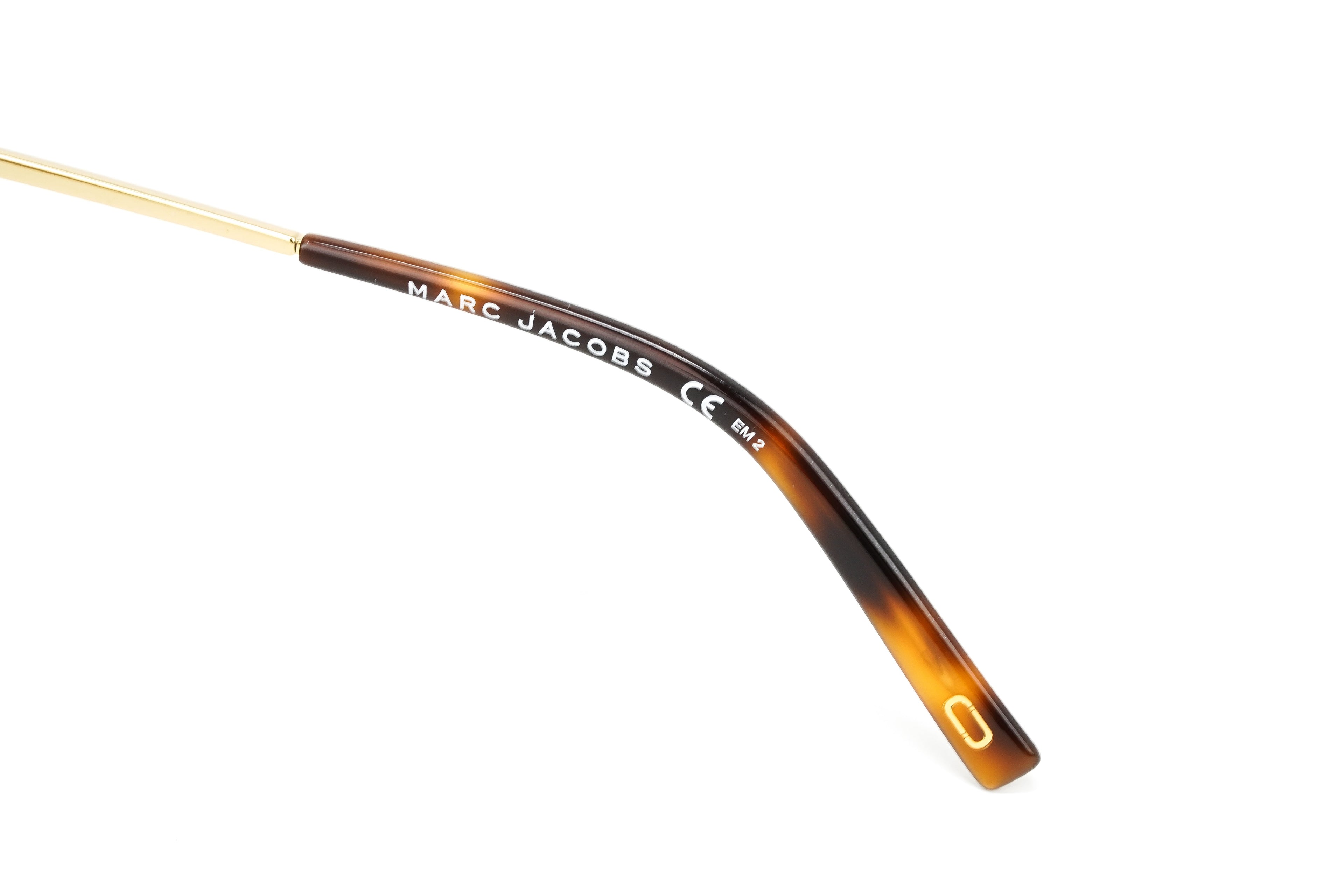 Marc Jacobs Women's Gold Round Sunglasses Brown Tortoise