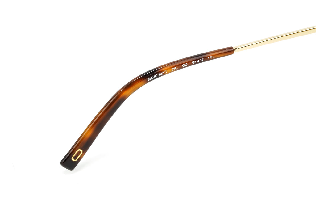 Marc Jacobs Women's Gold Round Sunglasses Brown Tortoise