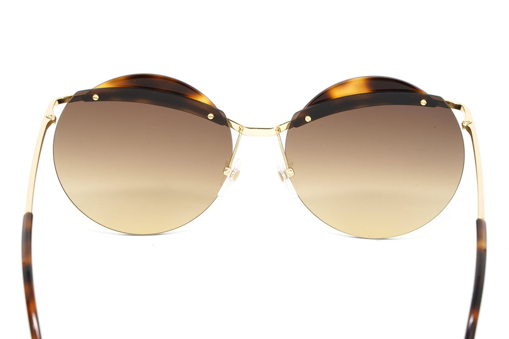 Marc Jacobs Women's Gold Round Sunglasses Brown Tortoise