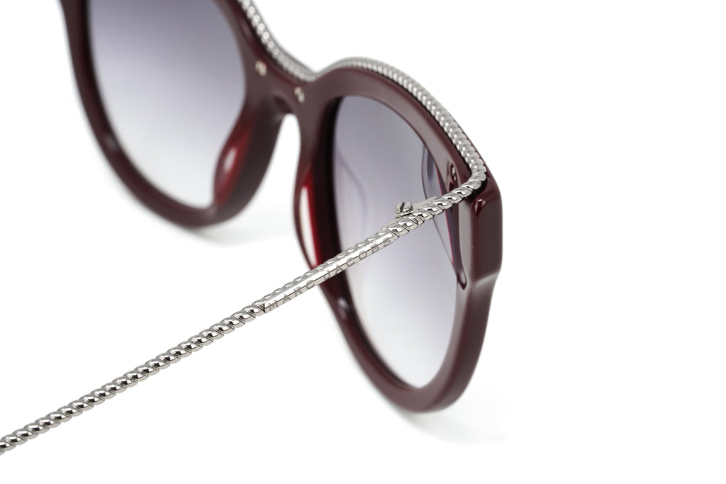 Marc Jacobs Women's Round Sunglasses Dark Red Mirrored Grey