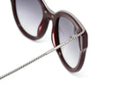 Marc Jacobs Women's Round Sunglasses Dark Red Mirrored Grey