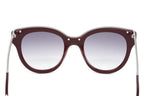 Marc Jacobs Women's Round Sunglasses Dark Red Mirrored Grey