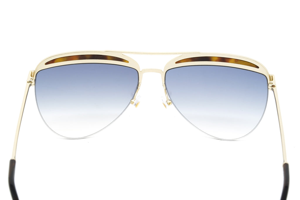 Marc Jacobs Women's Pilot Sunglasses Gold Gradient Blue Havana