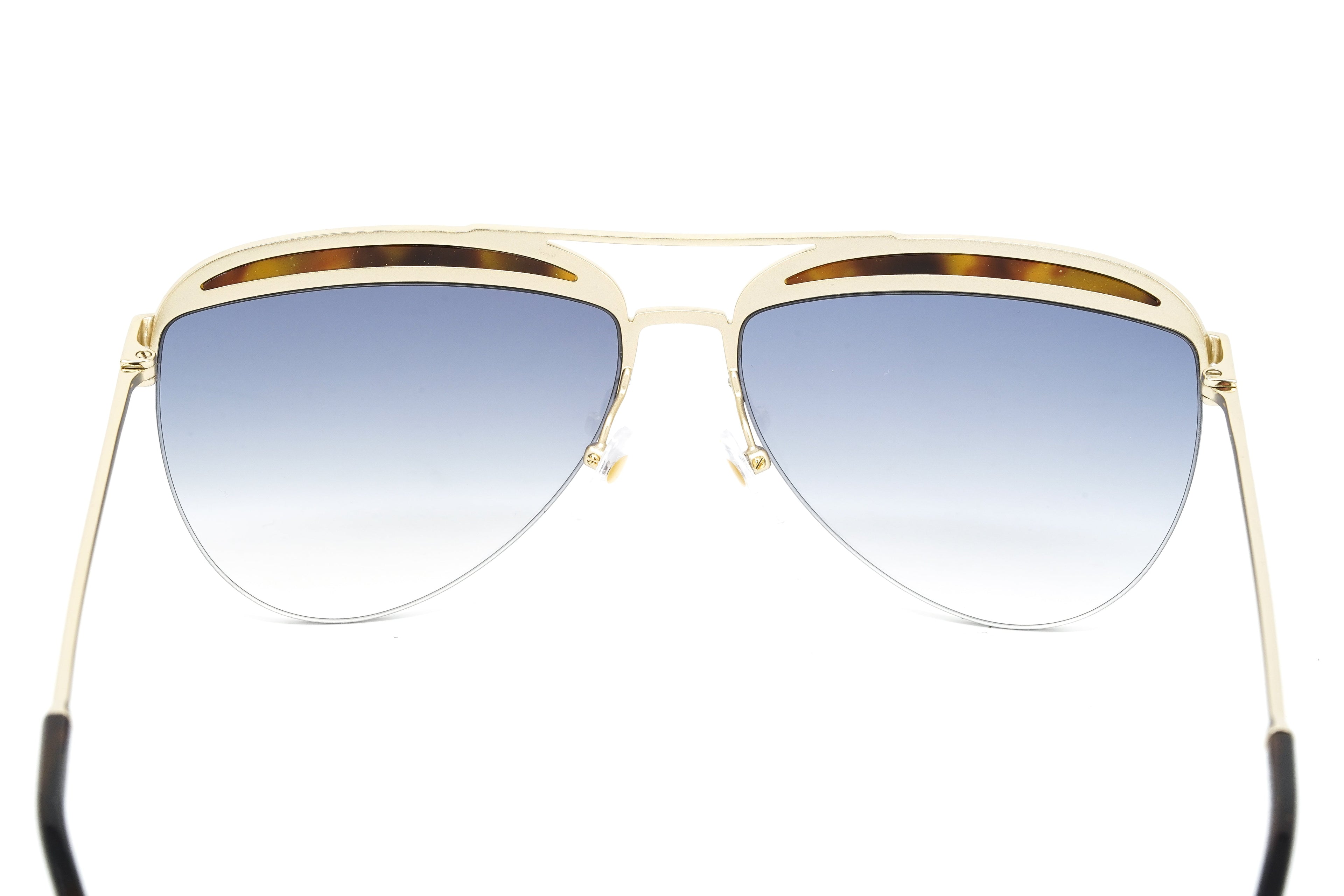 Marc Jacobs Women's Pilot Sunglasses Gold Gradient Blue Havana