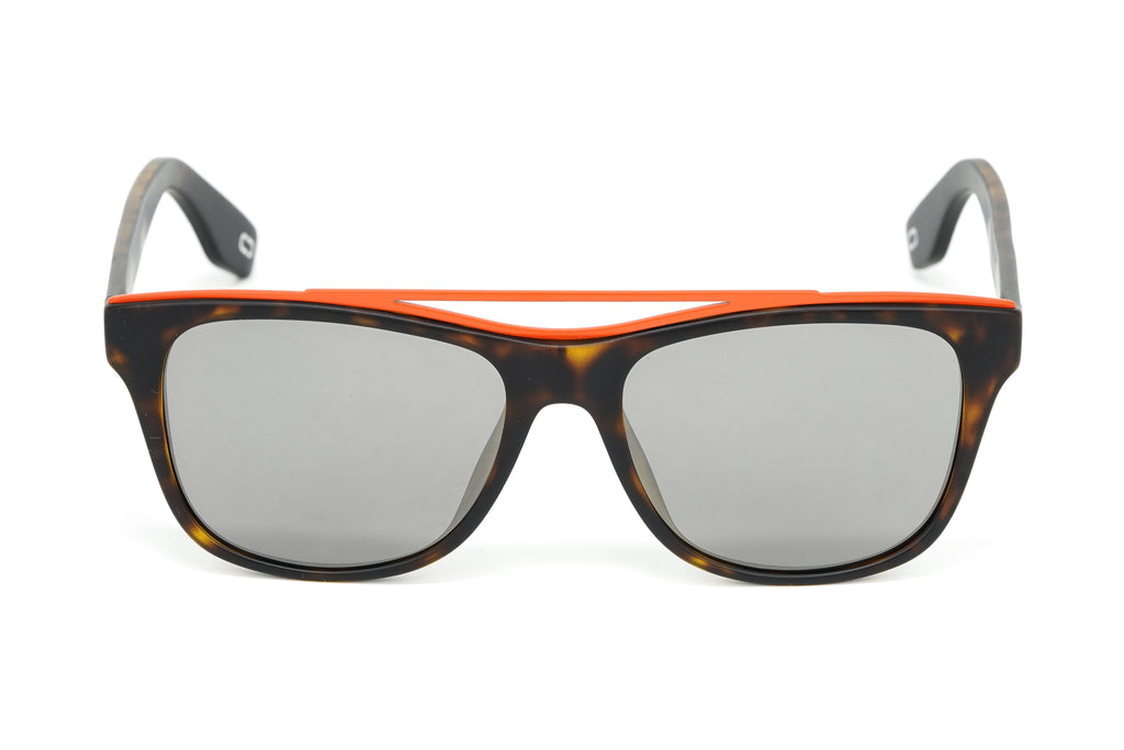 Marc Jacobs Unisex Rectangular Sunglasses Tortoise Top Flat Silver