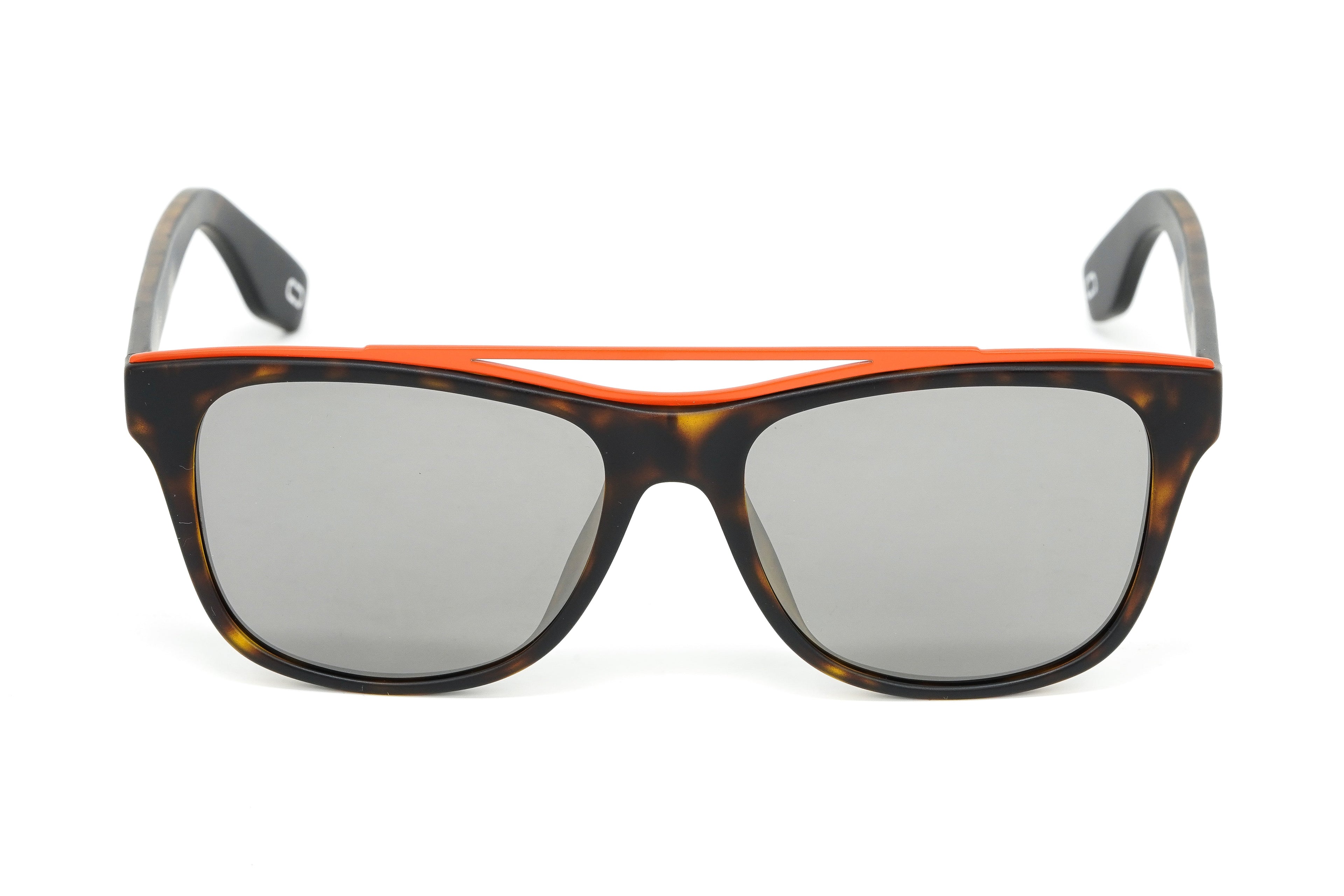 Marc Jacobs Unisex Rectangular Sunglasses Tortoise Top Flat Silver