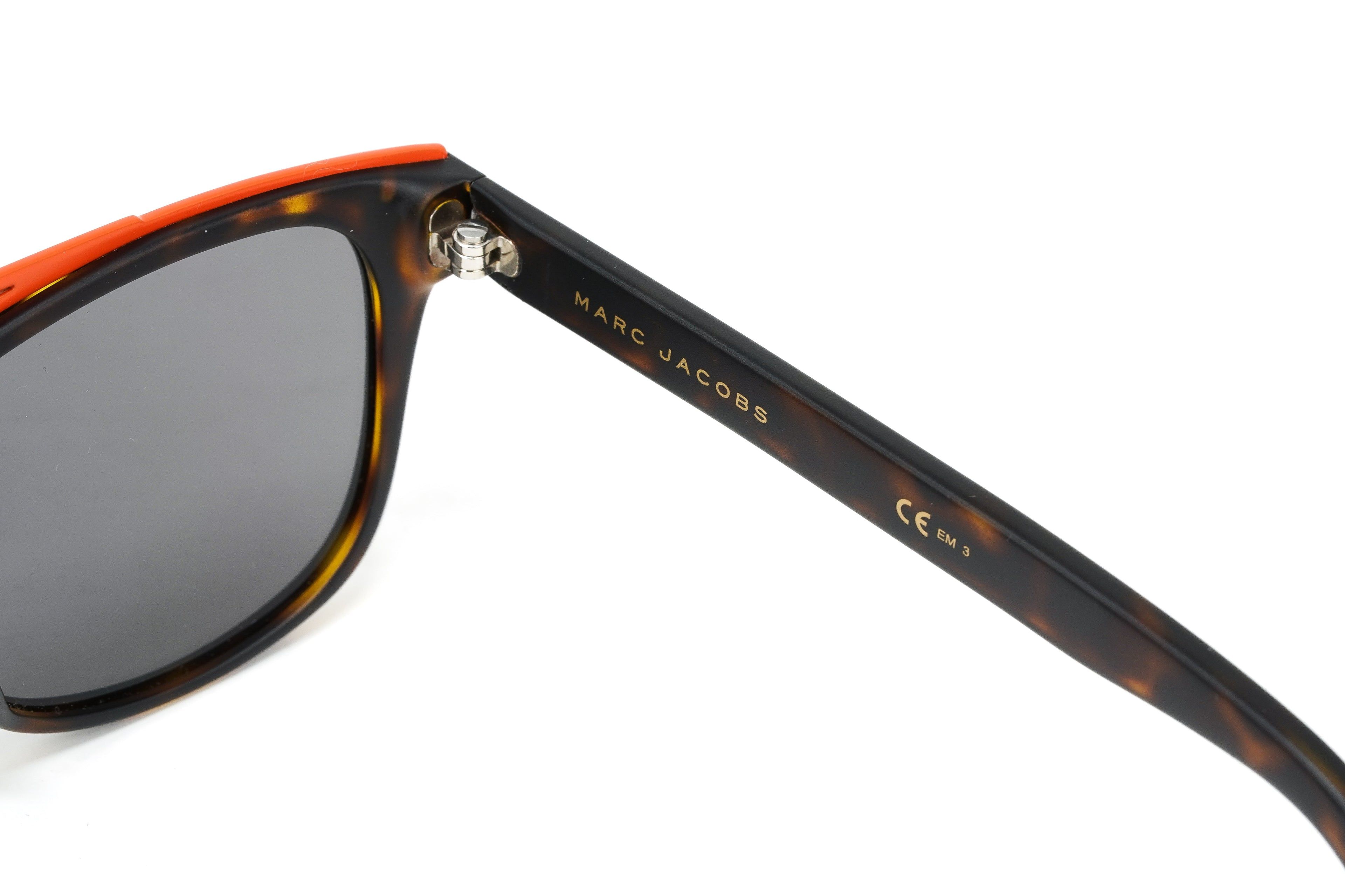 Marc Jacobs Unisex Rectangular Sunglasses Tortoise Top Flat Silver