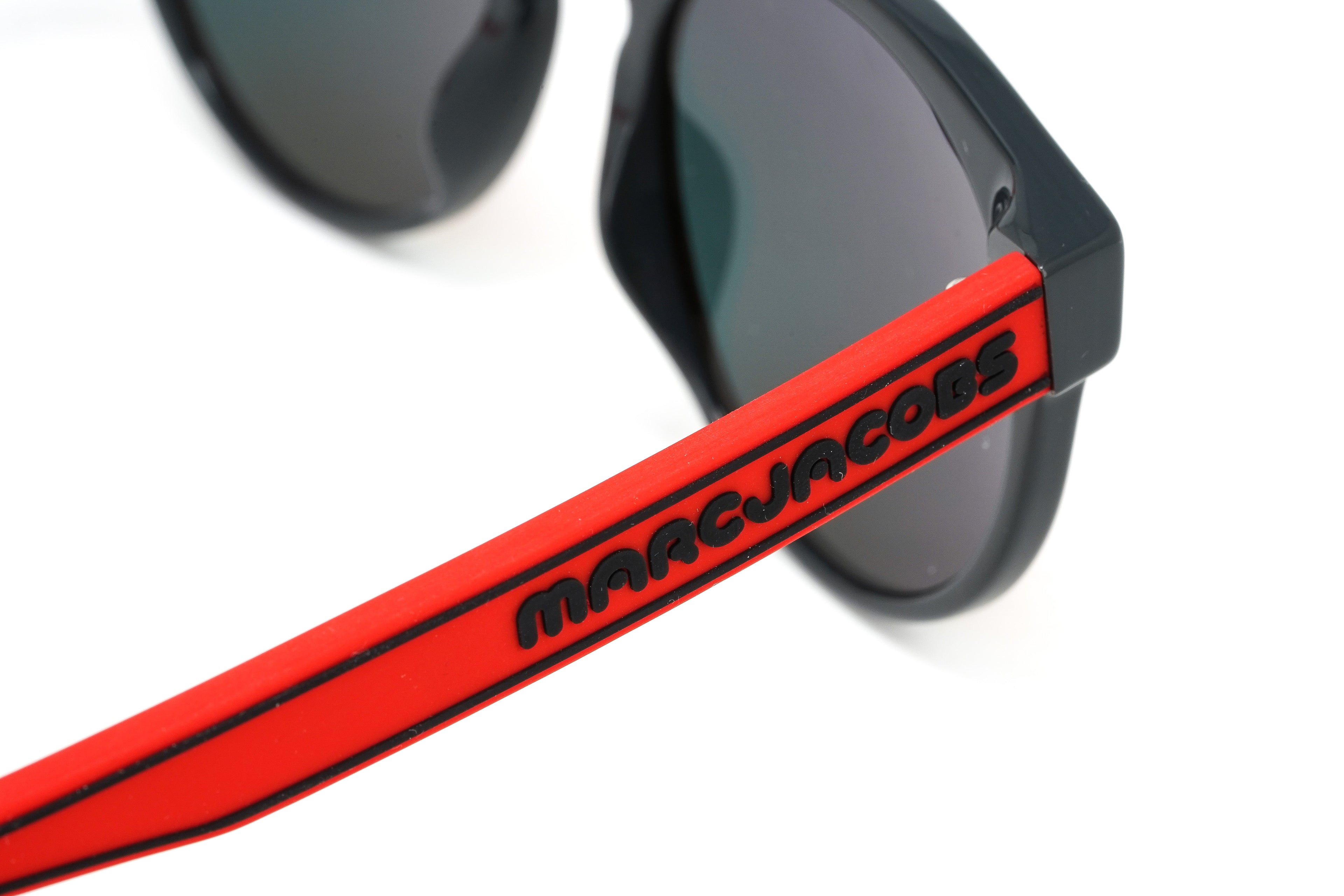 Marc Jacobs Unisex Round Sunglasses Grey Red Mirror