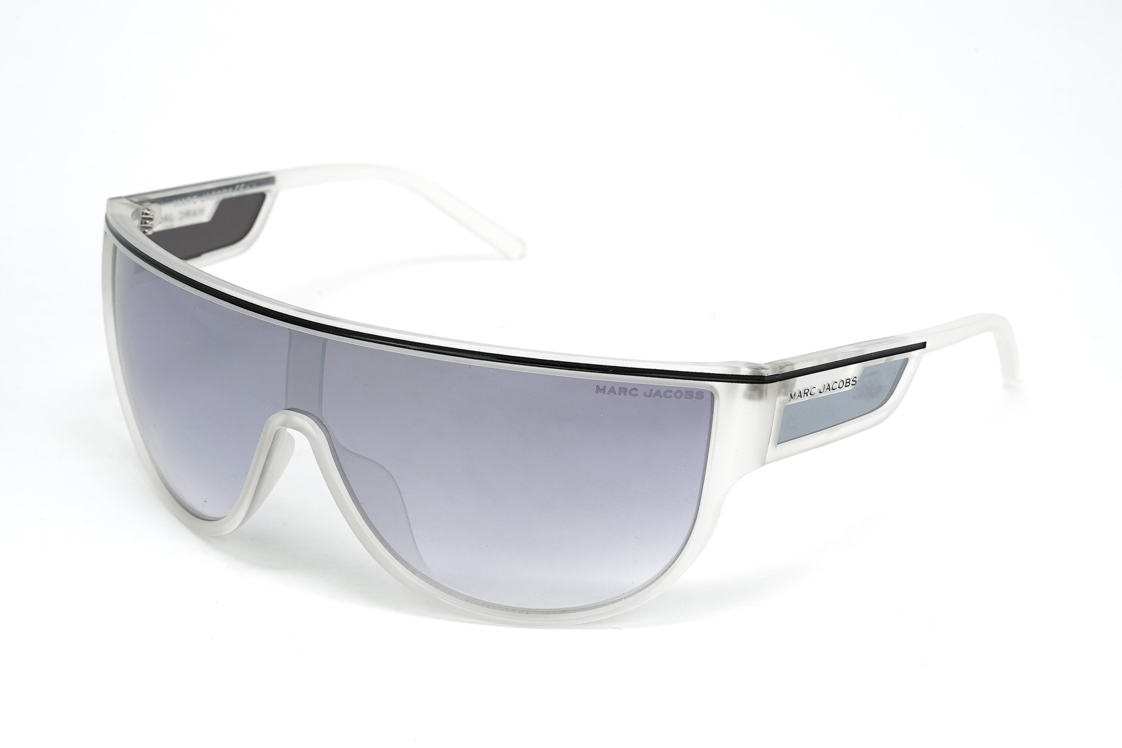 Marc Jacobs Women's Sunglasses Wraparound Shield Silver