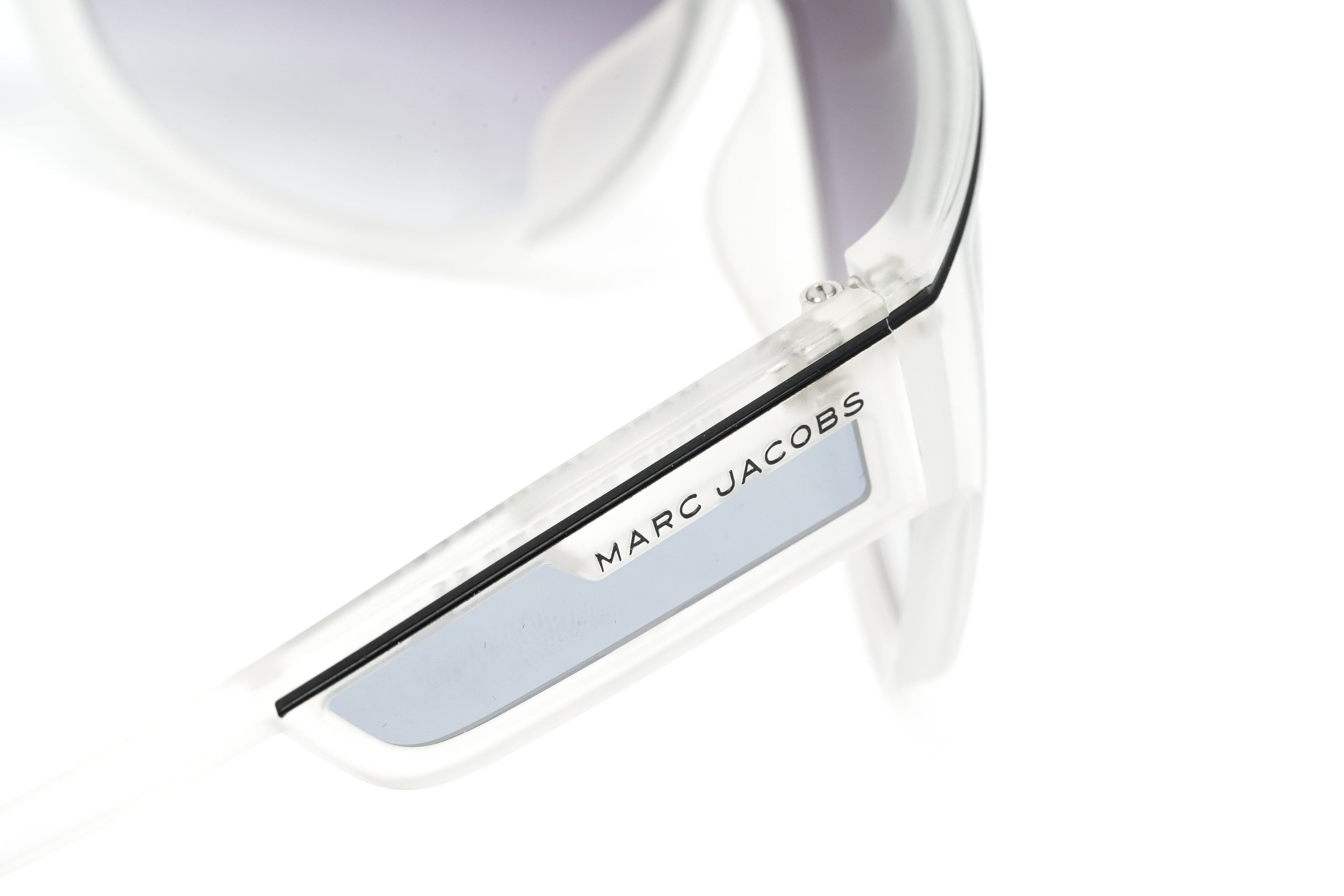 Marc Jacobs Women's Sunglasses Wraparound Shield Silver