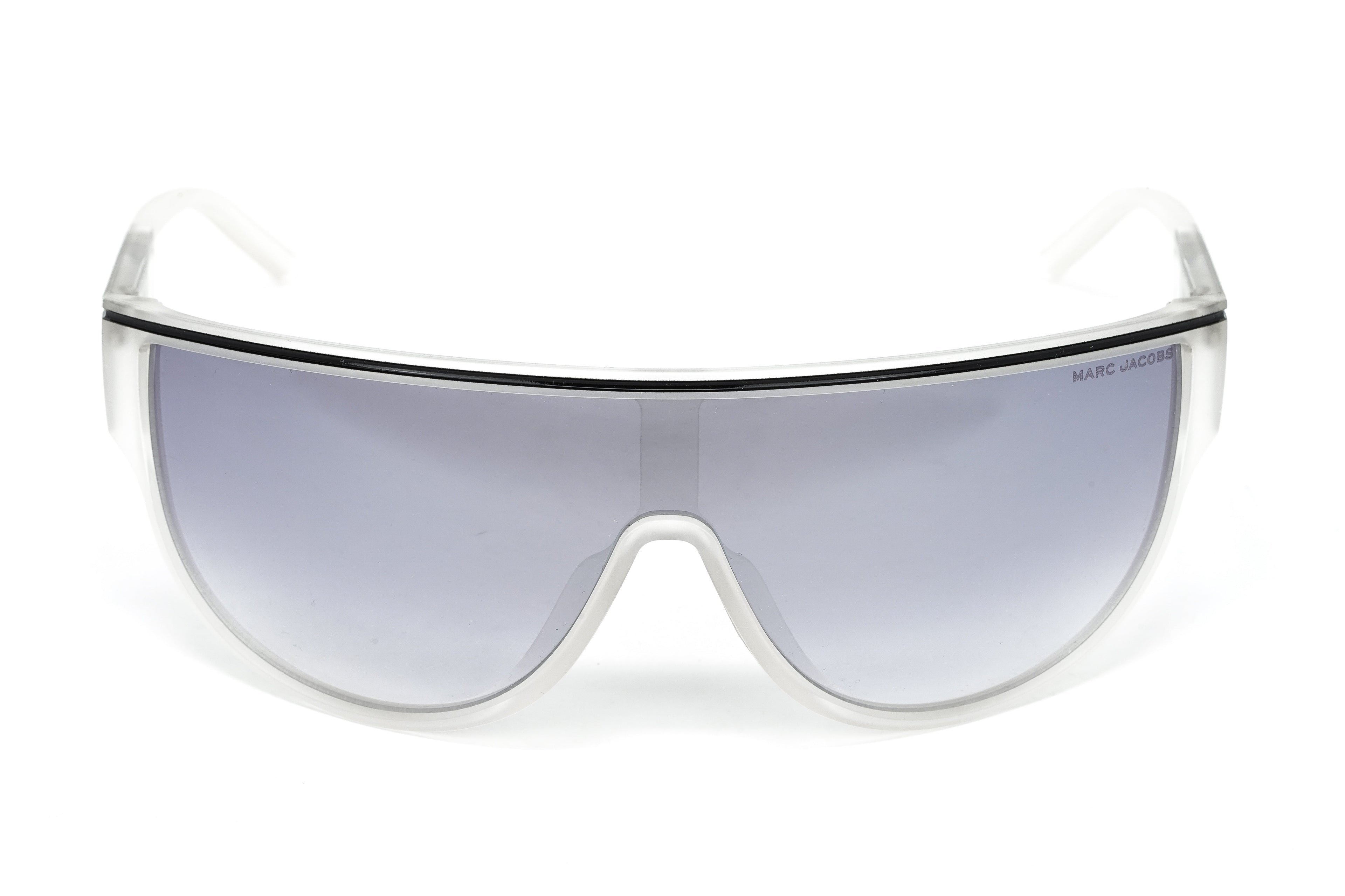 Marc Jacobs Women's Sunglasses Wraparound Shield Silver