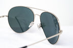 Matthew Williamson Unisex Aviator Sunglasses Steel Blue Mirror