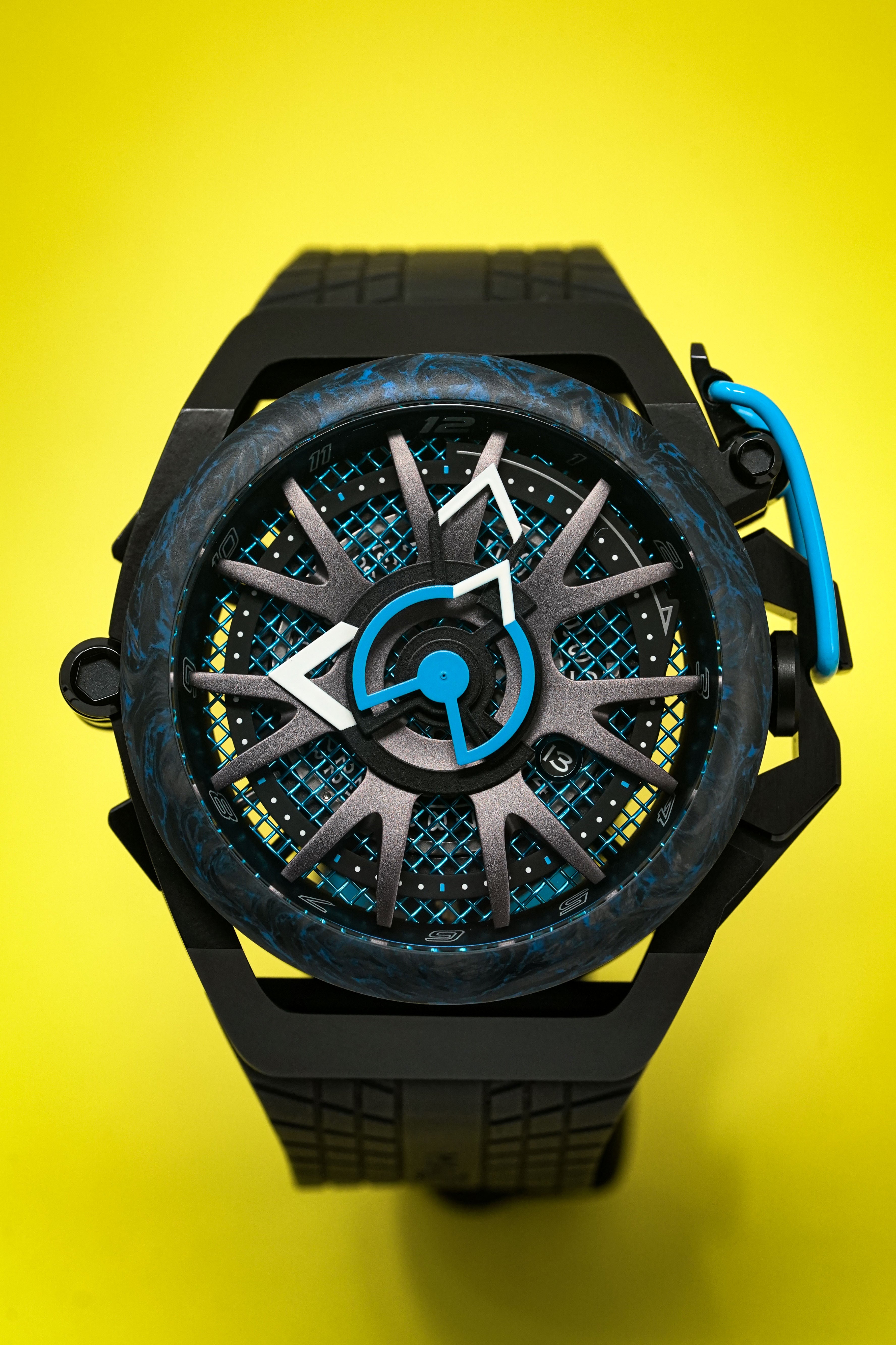 Mazzucato Watch Reversible Monza Blue Carbon