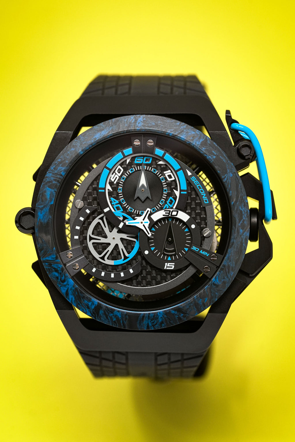 Mazzucato Watch Reversible Monza Blue Carbon