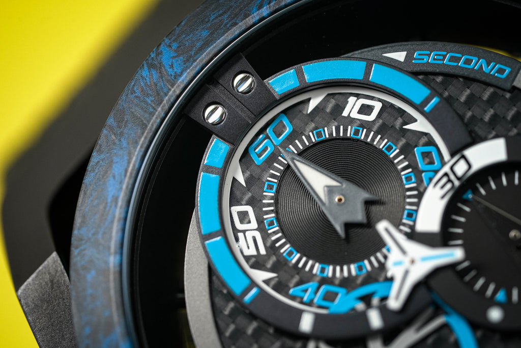 Mazzucato Watch Reversible Monza Blue Carbon