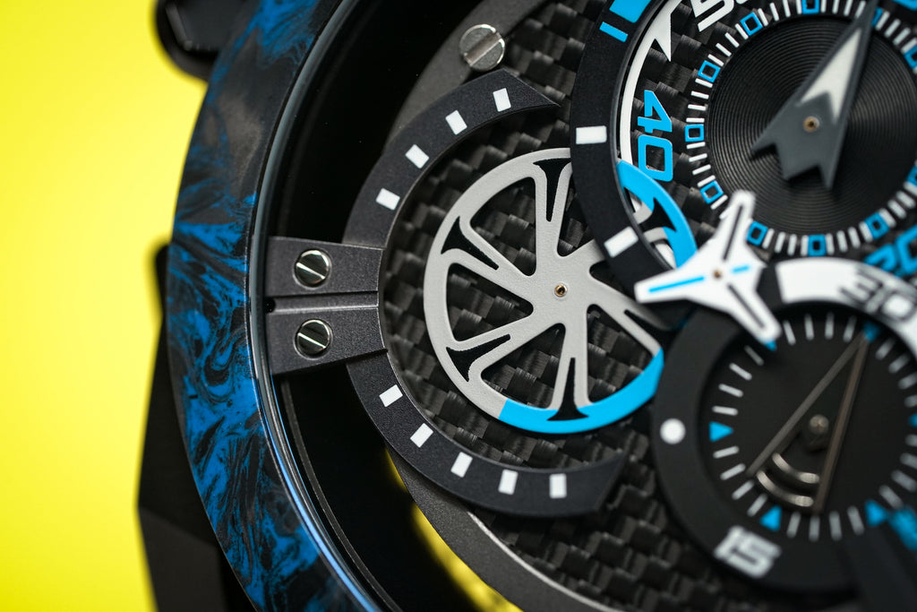 Mazzucato Watch Reversible Monza Blue Carbon