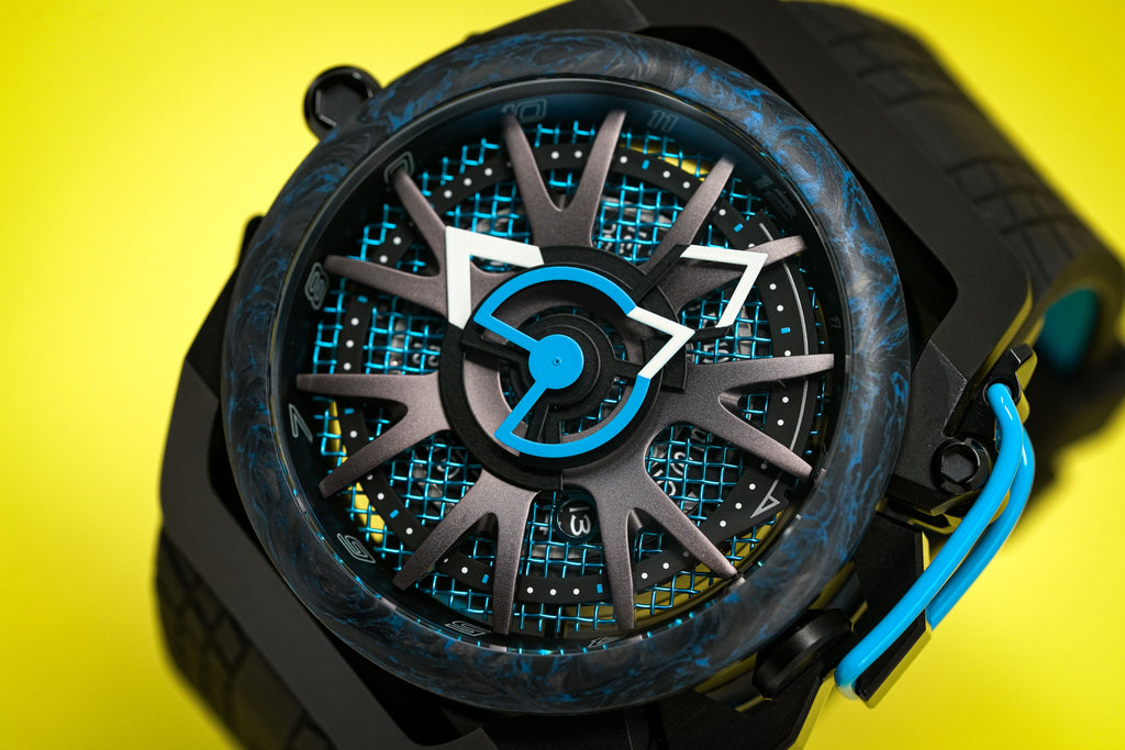 Mazzucato Watch Reversible Monza Blue Carbon