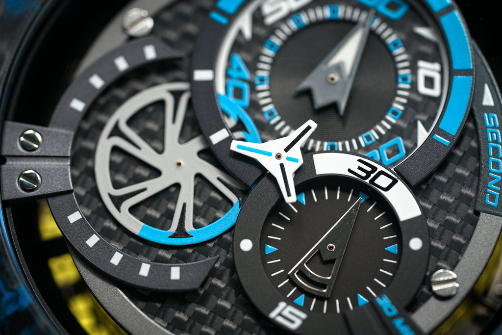 Mazzucato Watch Reversible Monza Blue Carbon