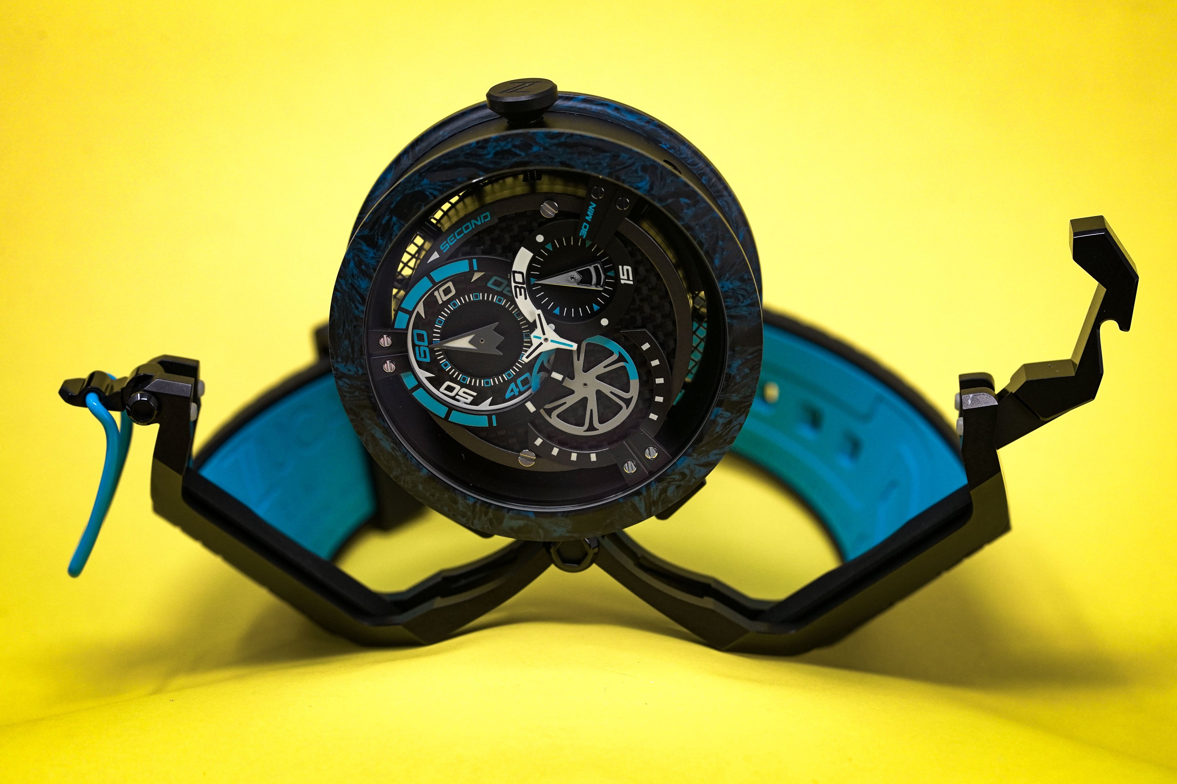 Mazzucato Watch Reversible Monza Blue Carbon