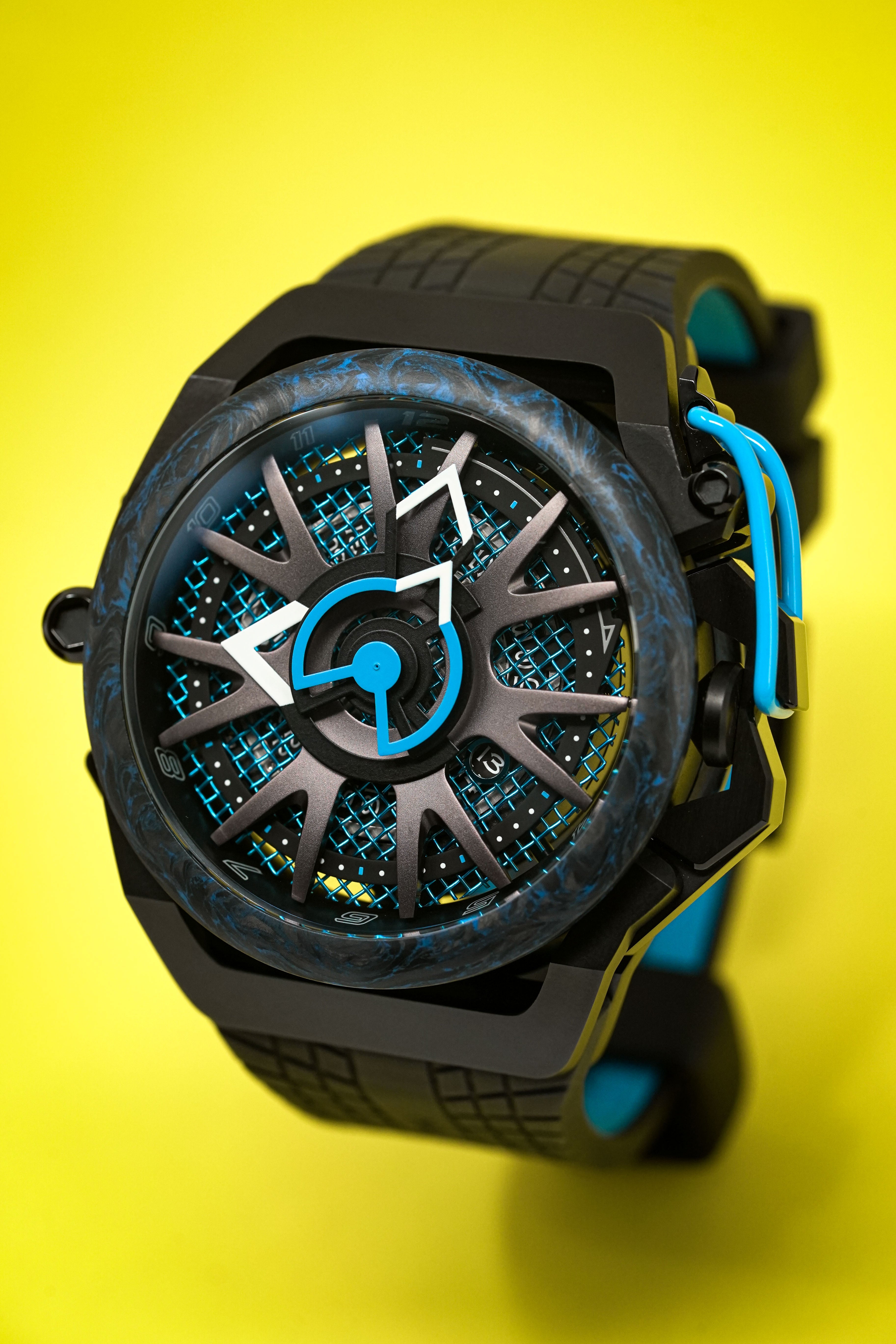 Mazzucato Watch Reversible Monza Blue Carbon
