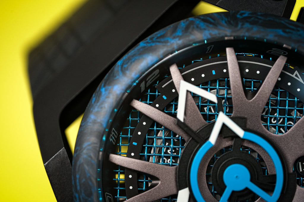 Mazzucato Watch Reversible Monza Blue Carbon