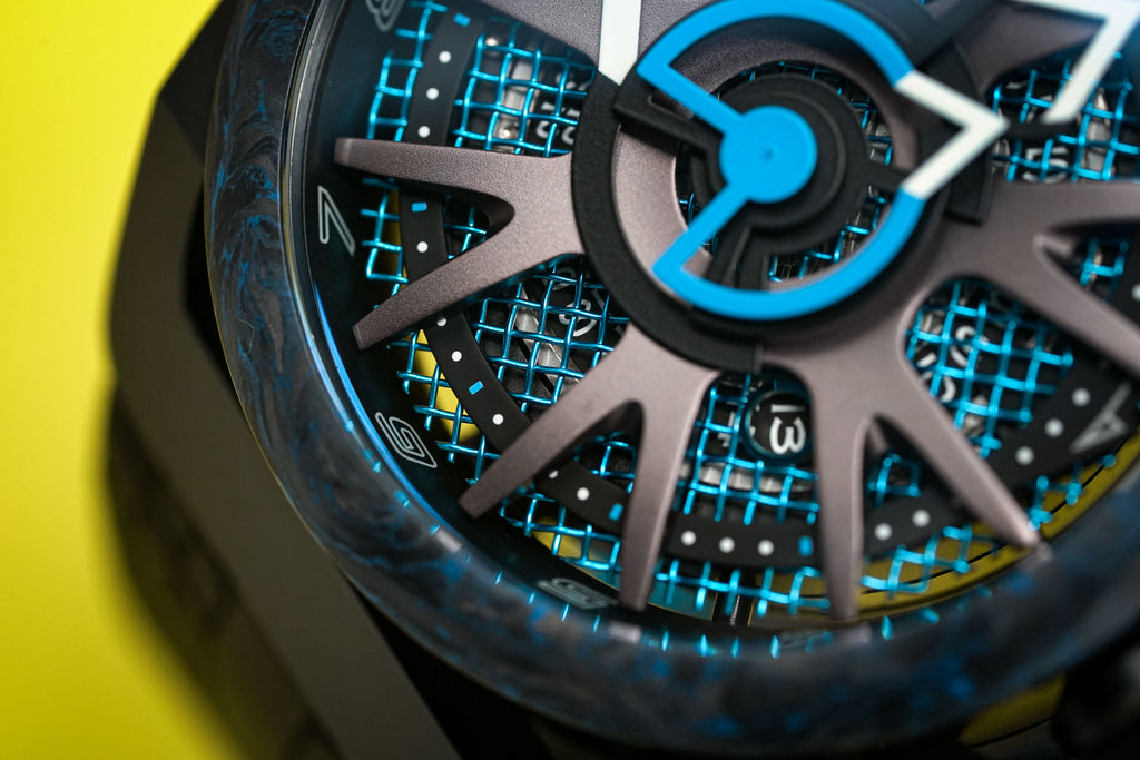 Mazzucato Watch Reversible Monza Blue Carbon
