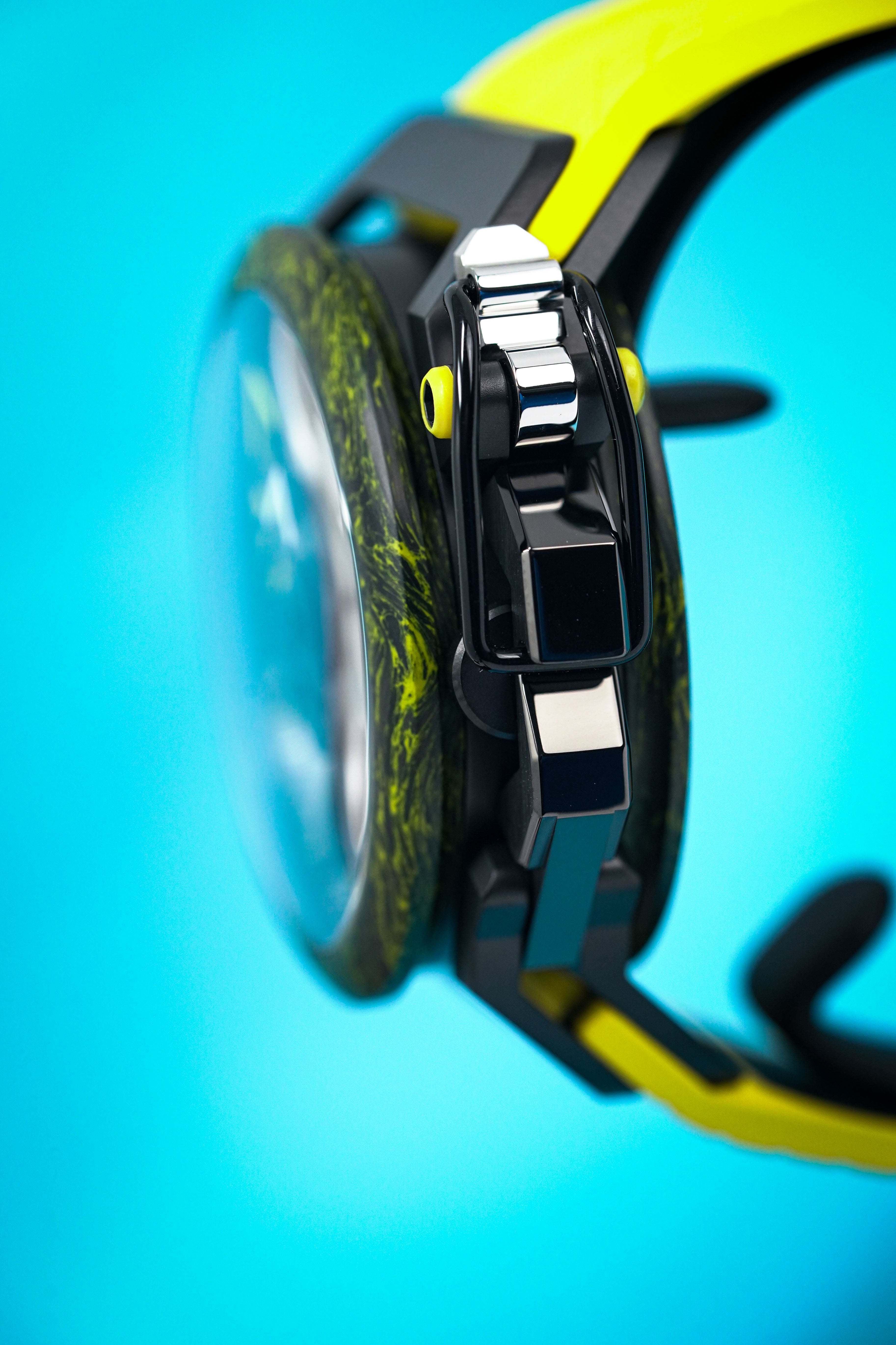 Mazzucato Reversible Watch Monza Yellow Carbon