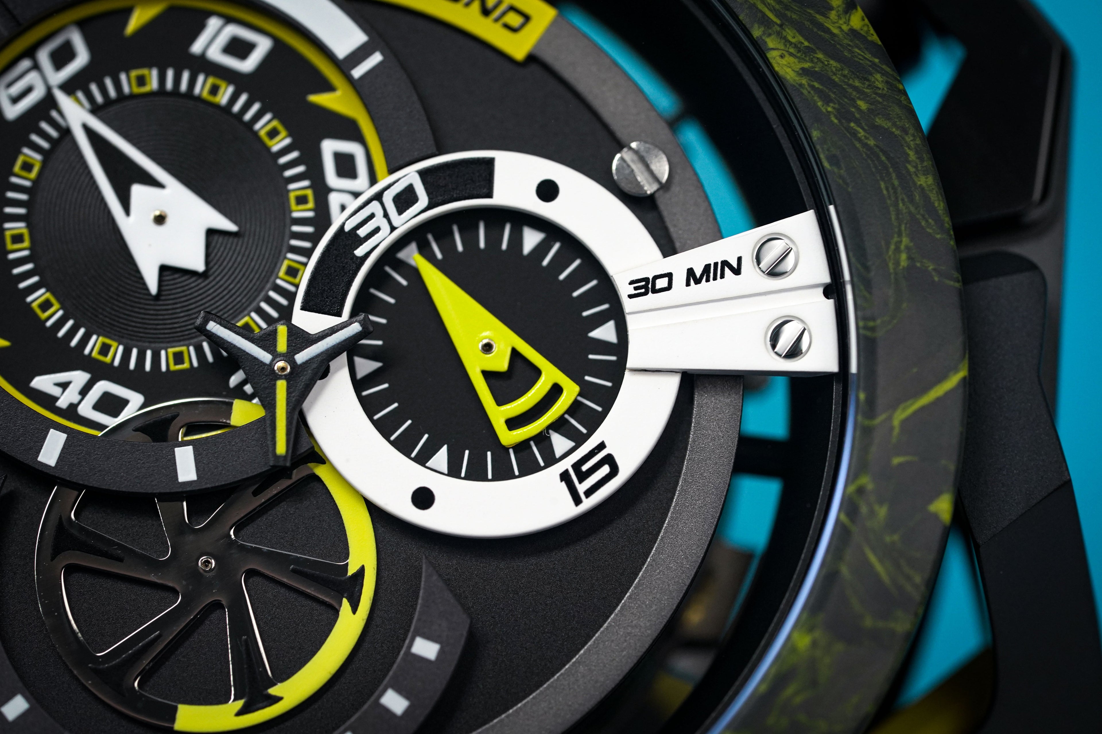 Mazzucato Reversible Watch Monza Yellow Carbon