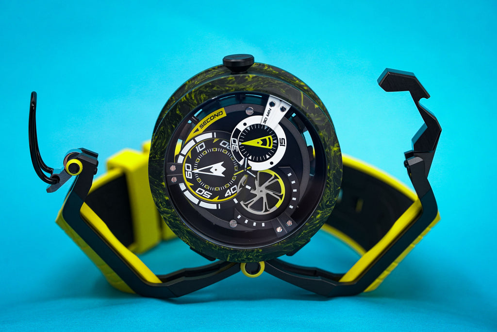 Mazzucato Reversible Watch Monza Yellow Carbon
