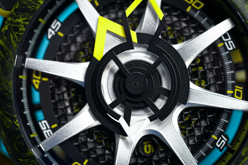 Mazzucato Reversible Watch Monza Yellow Carbon