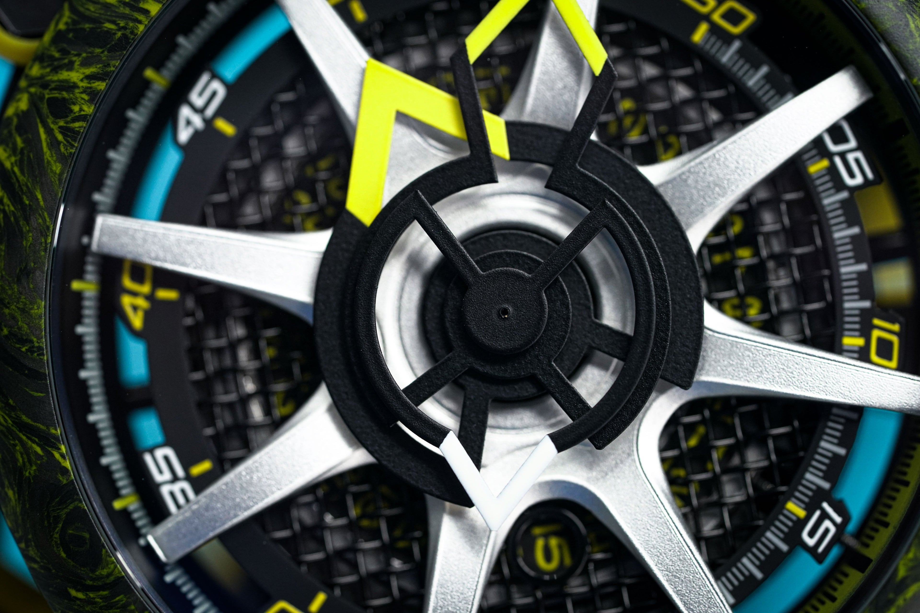 Mazzucato Reversible Watch Monza Yellow Carbon
