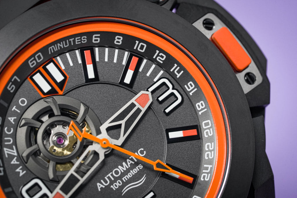 Mazzucato Automatic Reversible Watch Scuba Orange