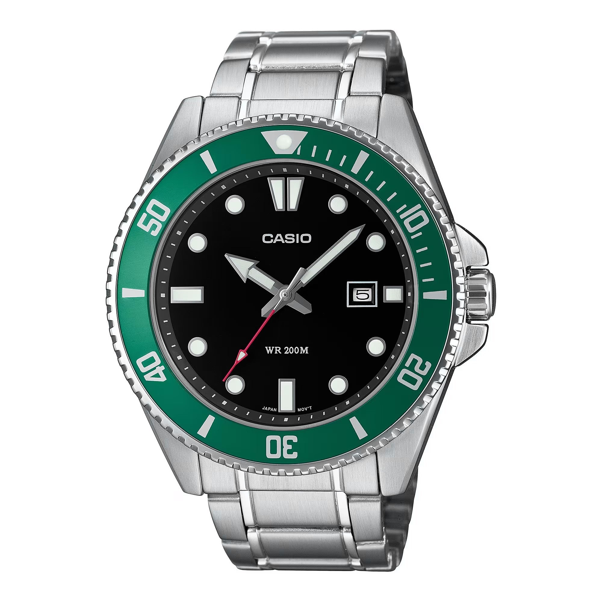 Casio Men's Watch Standard Green Black Bracelet