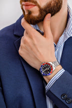 Casio Men's Watch 39mm Sporty Pepsi Black
